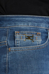 Jeans donna Elisabetta Franchi flare a zampetta dettaglio