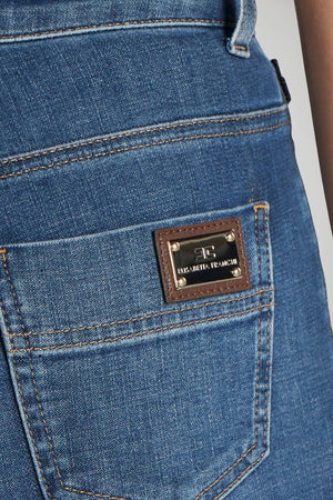 Jeans donna Elisabetta Franchi flare a zampetta dettaglio 1