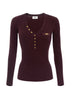 Maglia da donna Elisabetta Franchi scollo a V a costine fronte