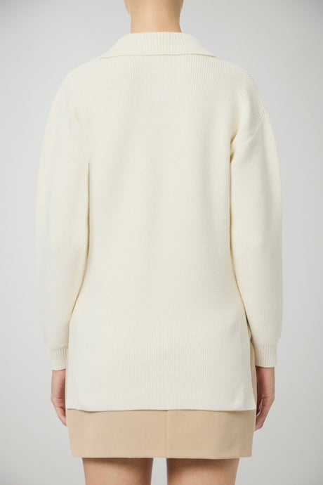 Maglia da donna Elisabetta Franchi in misto lana scollo a V con cinturino retro