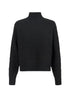 Maglione donna Elisabetta Franchi a dolcevita in trama losanghe fronte colore nero