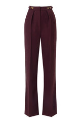 Pantaloni da donna Elisabetta Franchi in crepe con gioiello posteriore fronte