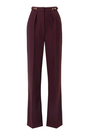 Pantaloni da donna Elisabetta Franchi in crepe con gioiello posteriore fronte