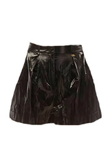 Short da donna Elisabetta Franchi con logo metallico fronte