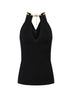 Top da donna Elisabetta Franchi con collana snake fronte color nero