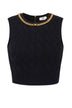 Top da donna Elisabetta Franchi a rombi con catena fronte