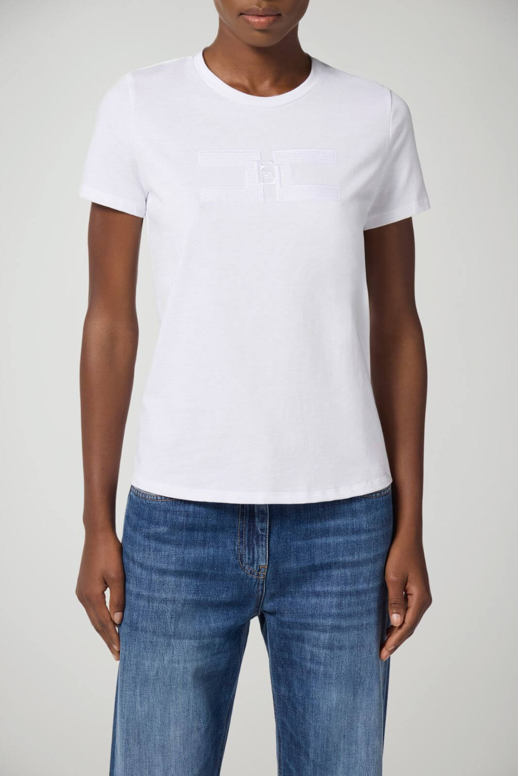 Elisabetta Franchi T-Shirt Donna con logo ricamato
