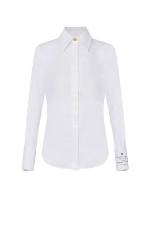 Elisabetta Franchi Women's Poplin Shirt with Print on the Cuff