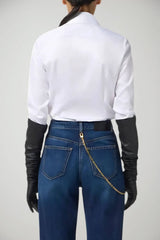 Elisabetta Franchi Women's Poplin Shirt with Print on the Cuff
