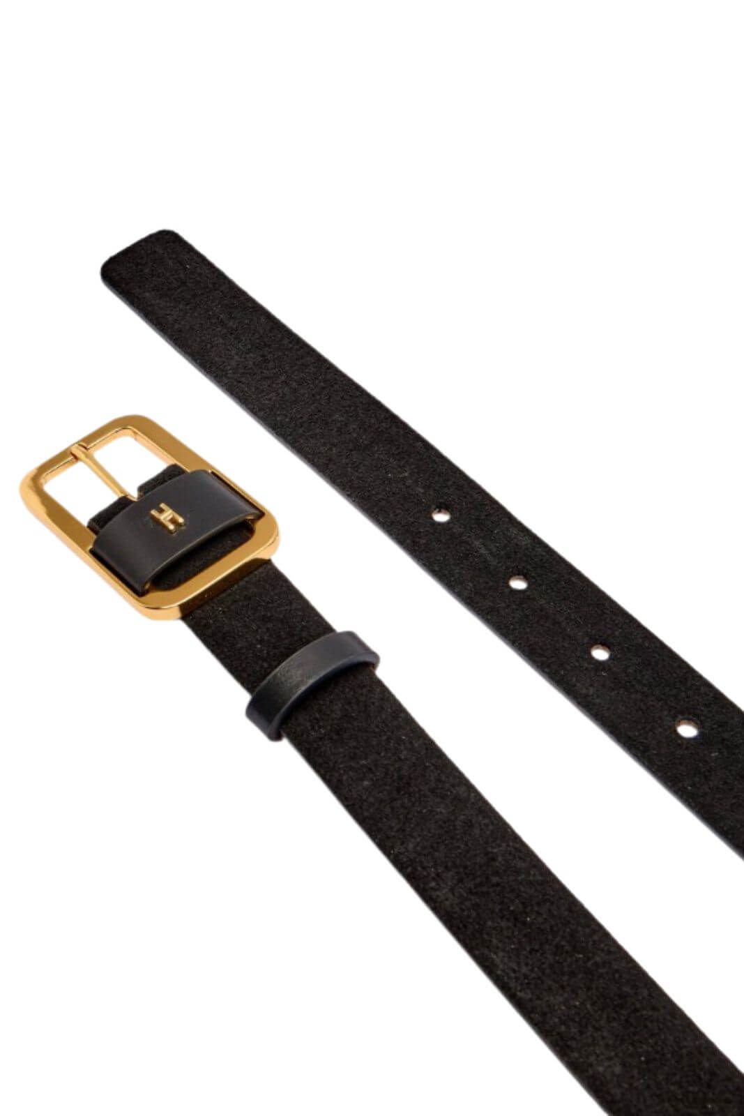 Cintura da Donna firmata Elisabetta Franchi nera con fibbia dorata