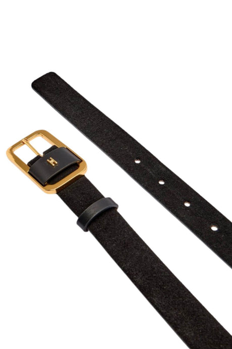 Cintura da Donna firmata Elisabetta Franchi nera con fibbia dorata