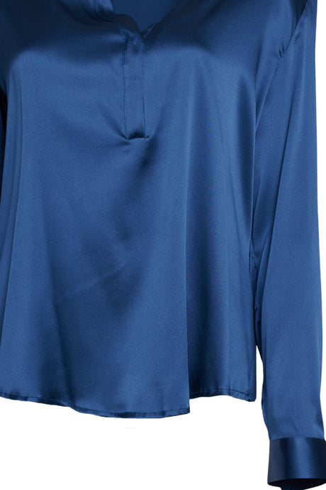 Camicia donna in seta monocolore dettaglio