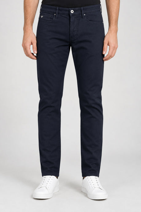 Emporio Armani Pantaloni Uomo Slim fit in gabardina stretch