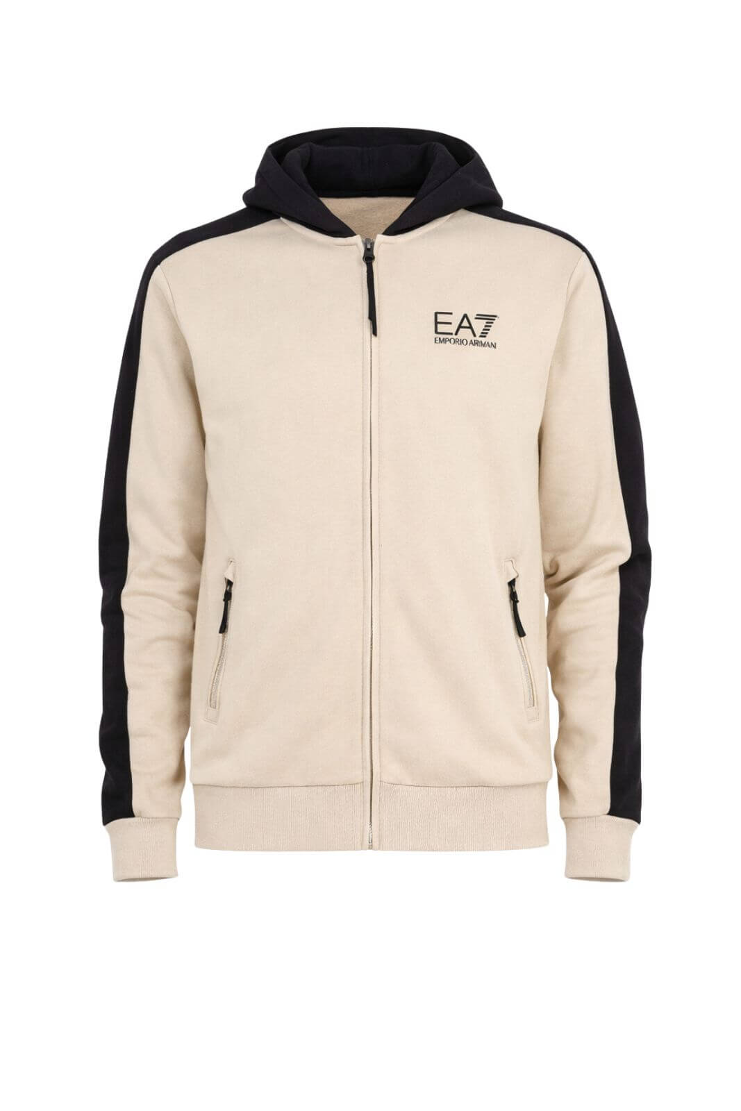 Emporio Armani Felpa Uomo full zip maxi stampa posteriore