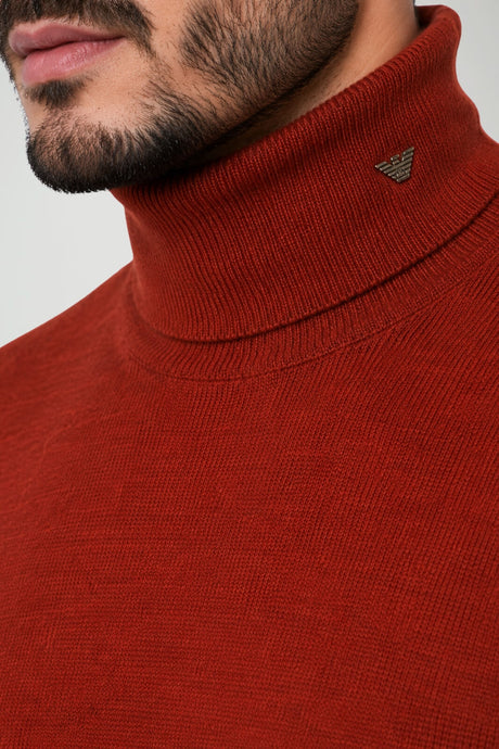 Emporio Armani Dolcevita Uomo in lana con righe jacquard