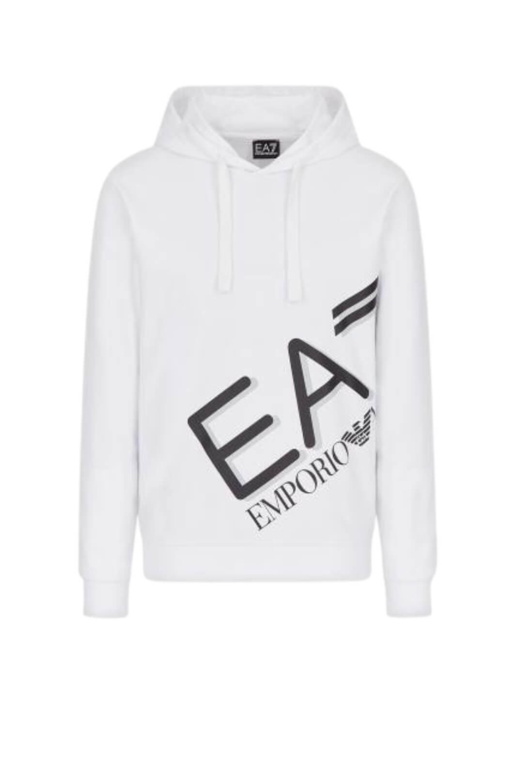 Emporio Armani Felpa Uomo con cappuccio e maxi stampa