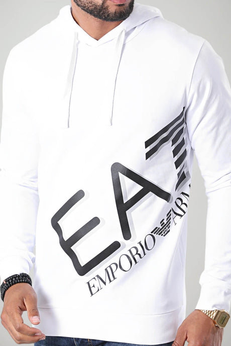 Emporio Armani Felpa Uomo con cappuccio e maxi stampa