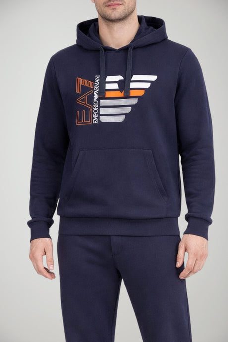 Emporio Armani Felpa Uomo con cappuccio e stampa centrale
