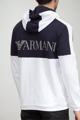 Emporio Armani Felpa Uomo colorblock con cappuccio