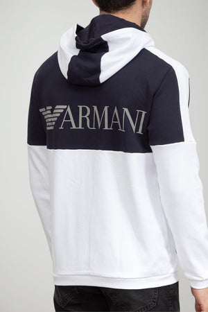 Emporio Armani Felpa Uomo colorblock con cappuccio