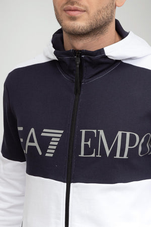 Emporio Armani Felpa Uomo colorblock con cappuccio