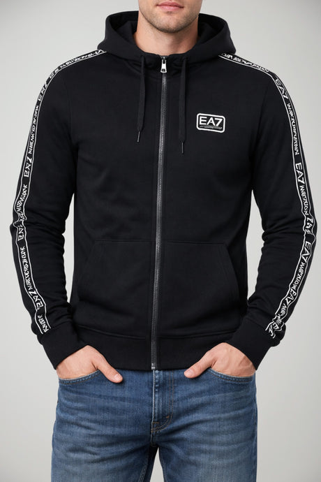 Emporio Armani Felpa Uomo full zip con bande logate