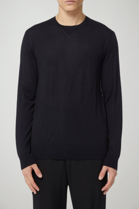 Emporio Armani Maglia Uomo in lana con bande jacquard