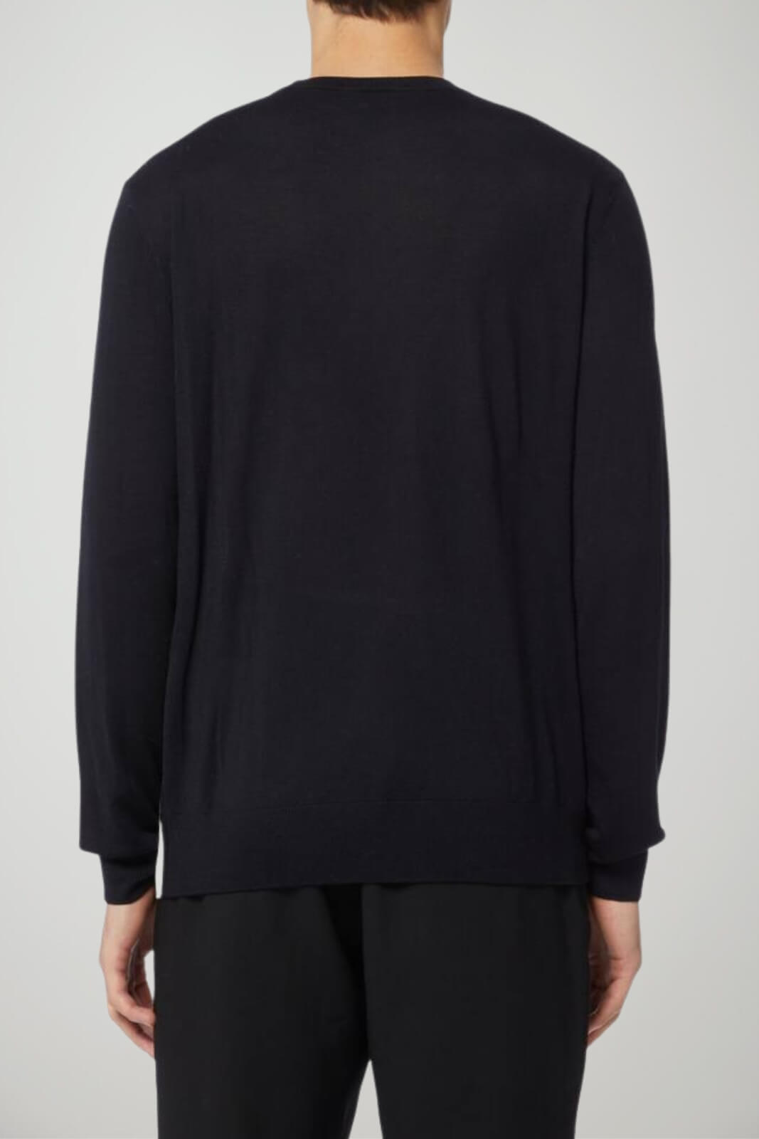 Emporio Armani Maglia Uomo in lana con bande jacquard