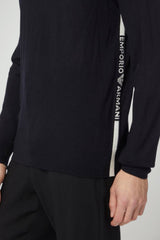Emporio Armani Maglia Uomo in lana con bande jacquard