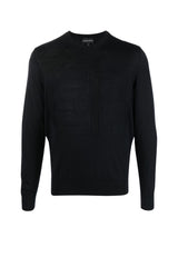 Emporio Armani Maglia Uomo con logo ad intarsio
