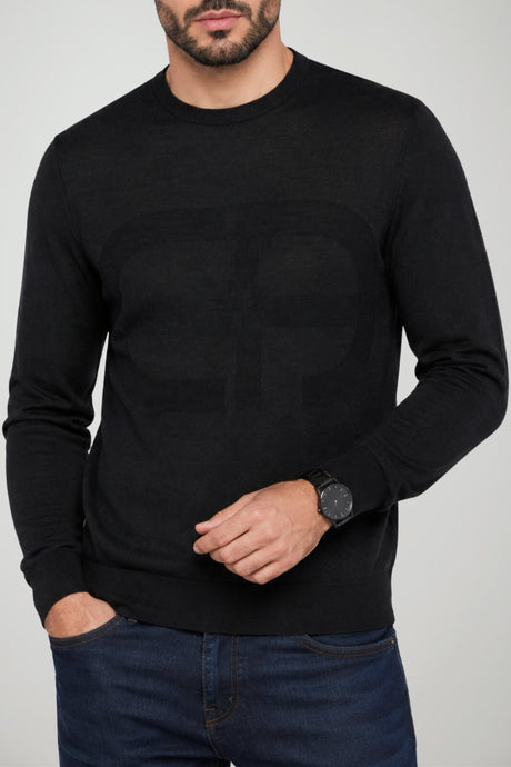 Emporio Armani Maglia Uomo con logo ad intarsio