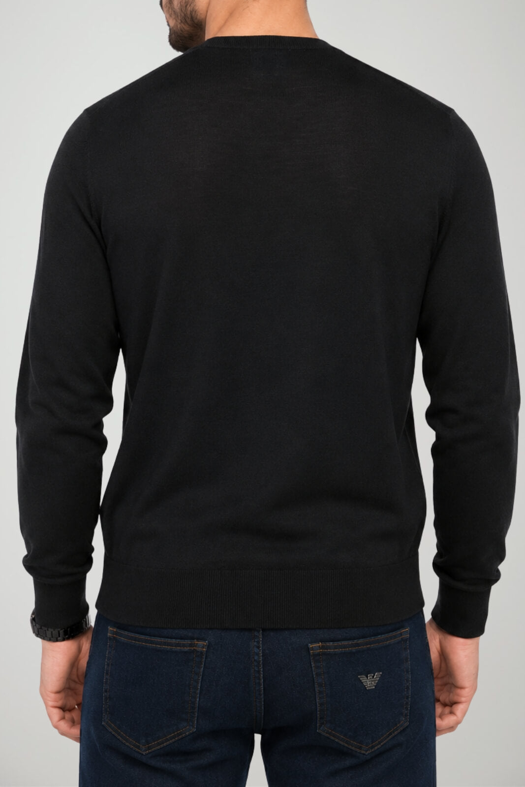Emporio Armani Maglia Uomo con logo ad intarsio