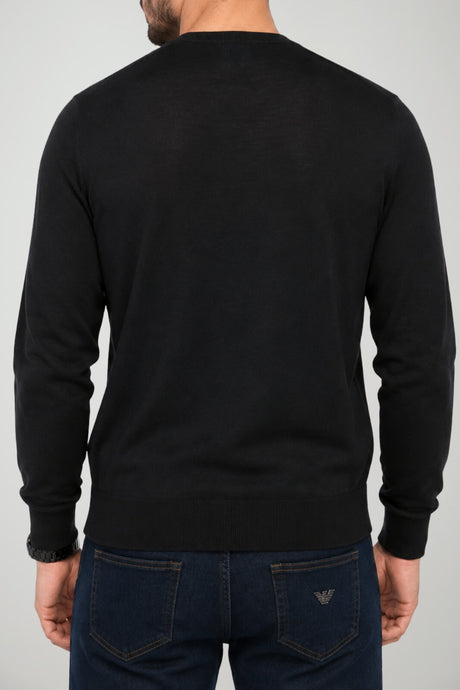 Emporio Armani Maglia Uomo con logo ad intarsio