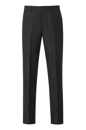Pantaloni uomo Emporio Armani in seersucker tecnico in tinta unita nera