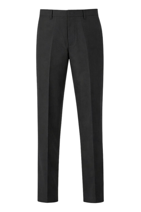 Pantaloni uomo Emporio Armani in seersucker tecnico in tinta unita nera