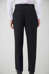 Pantaloni uomo Emporio Armani in seersucker tecnico in tinta unita nera