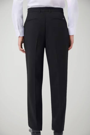 Pantaloni uomo Emporio Armani in seersucker tecnico in tinta unita nera