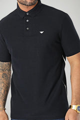 Emporio Armani Polo Uomo con bande laterali in jacquard