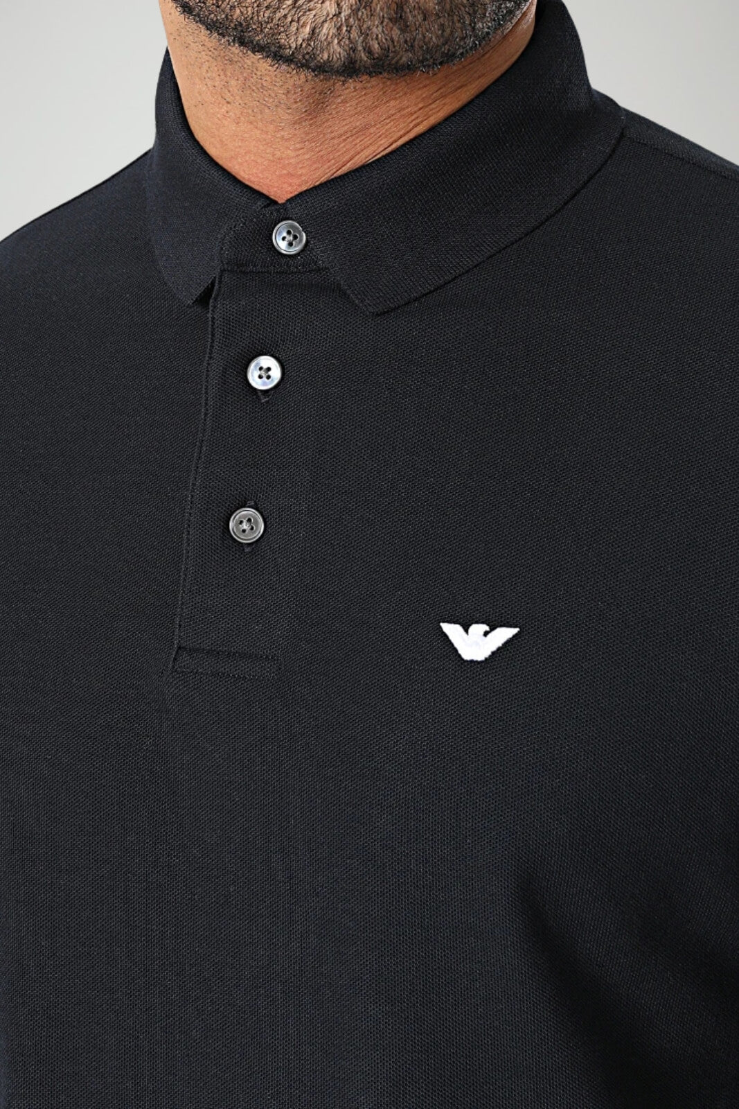 Emporio Armani Polo Uomo con bande laterali in jacquard