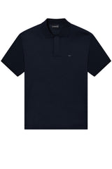 T-shirt uomo Emporio Armani maniche corte in lyocell e cotone in tinta unita blu navy