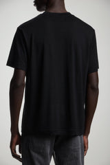 T-shirt uomo Emporio Armani in lana regular fit tinta unita nera