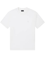 T-shirt uomo Emporio Armani regular fit in lyocell e cotone in tinta unita bianca