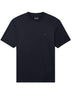 T-shirt uomo Emporio Armani maniche corte in lyocell e cotone tinta unita blu navy