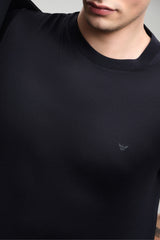 T-shirt uomo Emporio Armani maniche corte in lyocell e cotone tinta unita blu navy