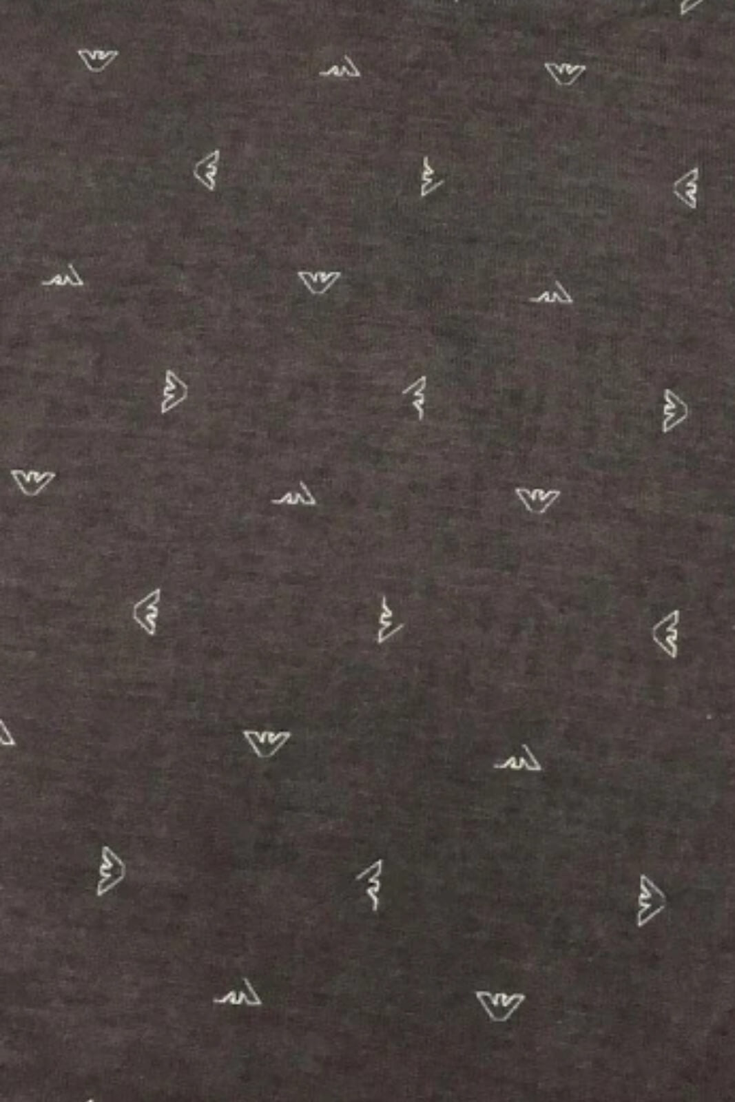 T-shirt uomo Emporio Armani blu navy con logo all over in jersey di misto cotone e lyocell