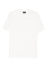 T-shirt uomo Emporio Armani in misto modal e seta in tinta unita bianca