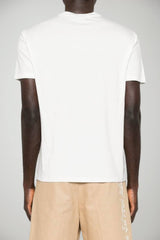 T-shirt uomo Emporio Armani in misto modal e seta in tinta unita bianca