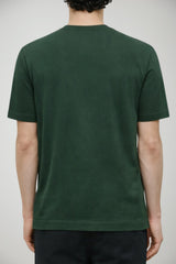 T-shirt uomo Emporio Armani in lyocell con stampa centrale in tinta unita verde