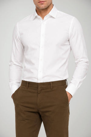 Emporio Armani Camicia Uomo micro pattern / Bianco