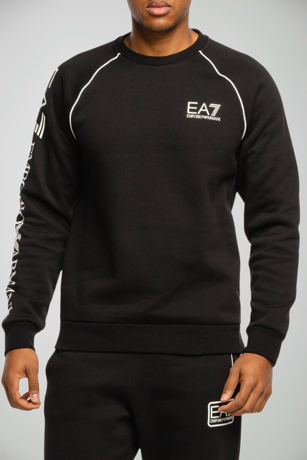 Felpa da uomo Emporio Armani a girocollo con logo